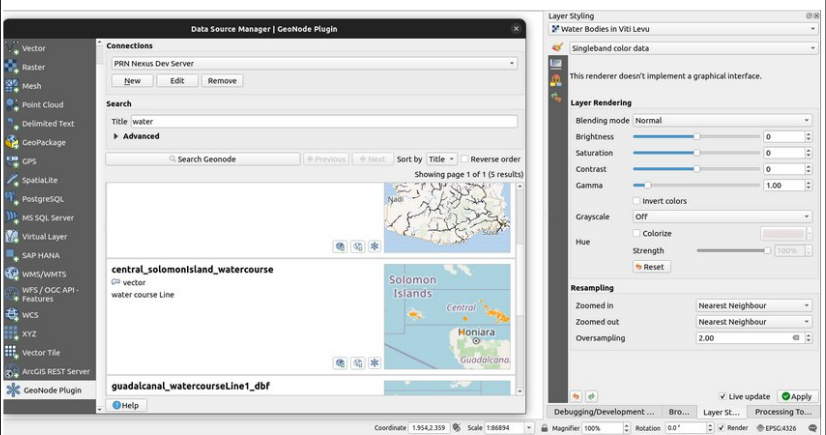 QGIS GEONODE PLUGIN